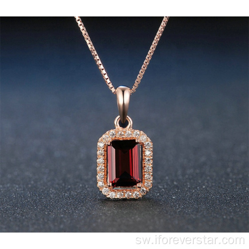 925 Sterling Silver Rose Gold Ruby Mkufu Pendant.